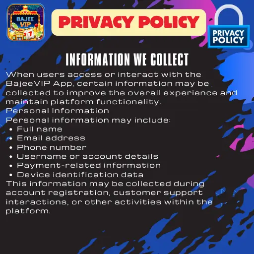 Privacy Policy for BajeeVIP App