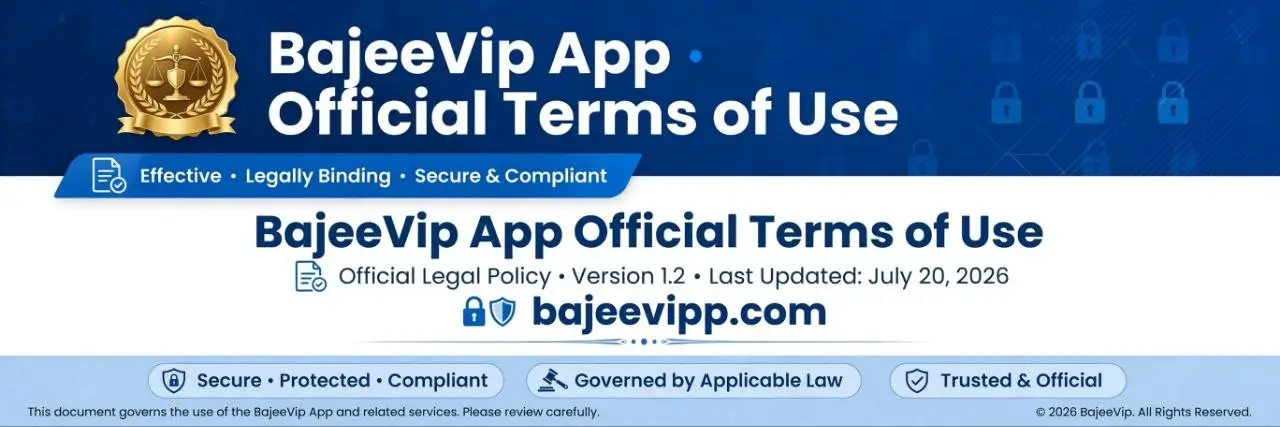 BajeeVIP App Official Terms of Use